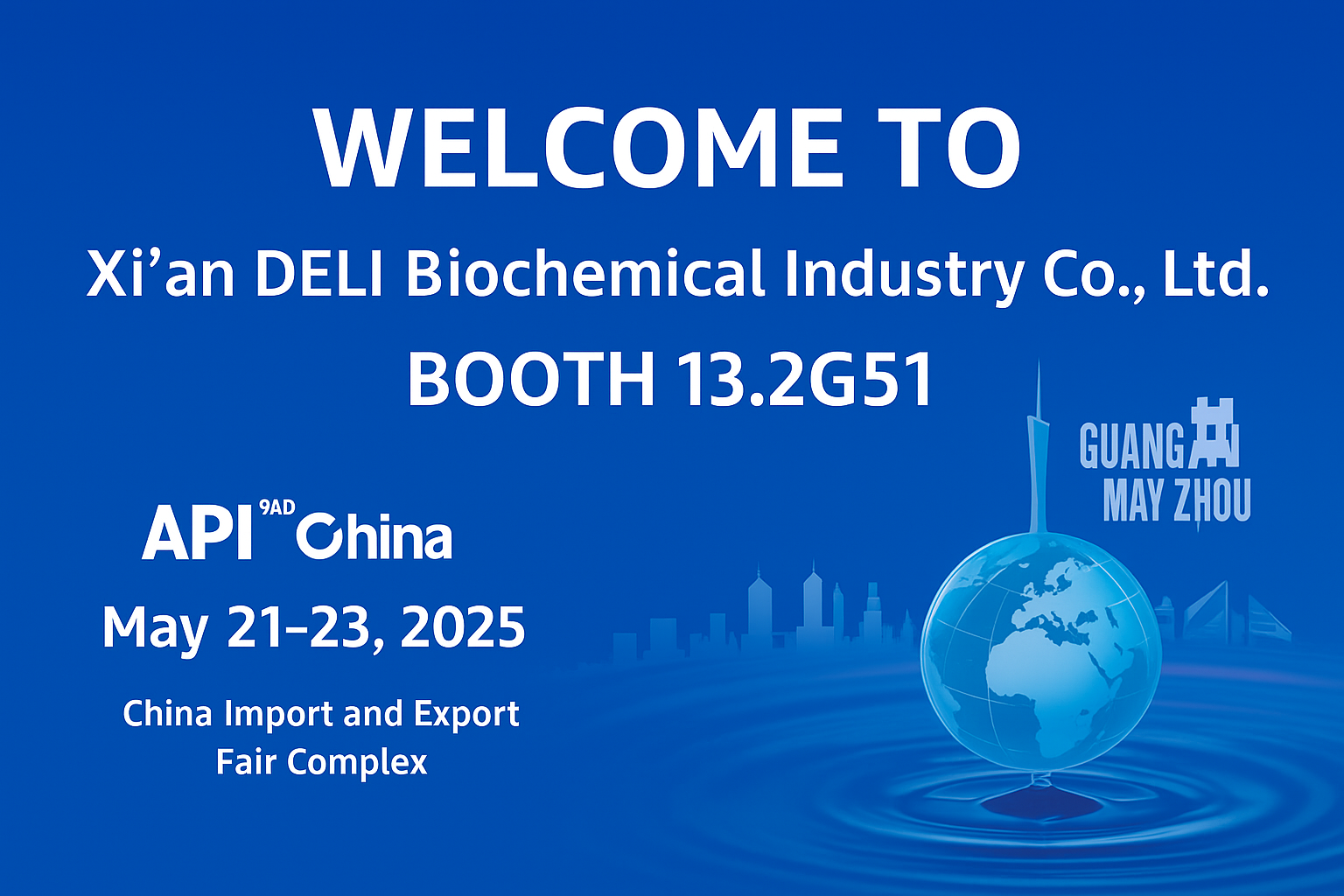 Xi'an Deli Biochemikalne, aby wystawić w 92. API China w Guangzhou